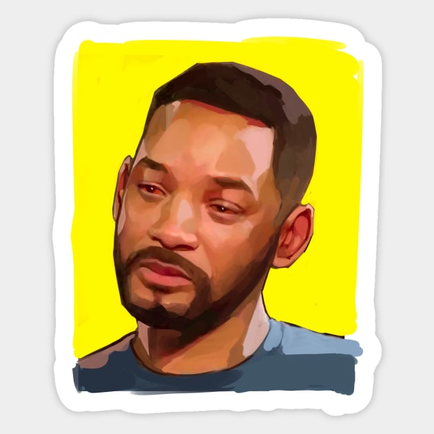 Will Smith in pain Sticker by Hieumayart